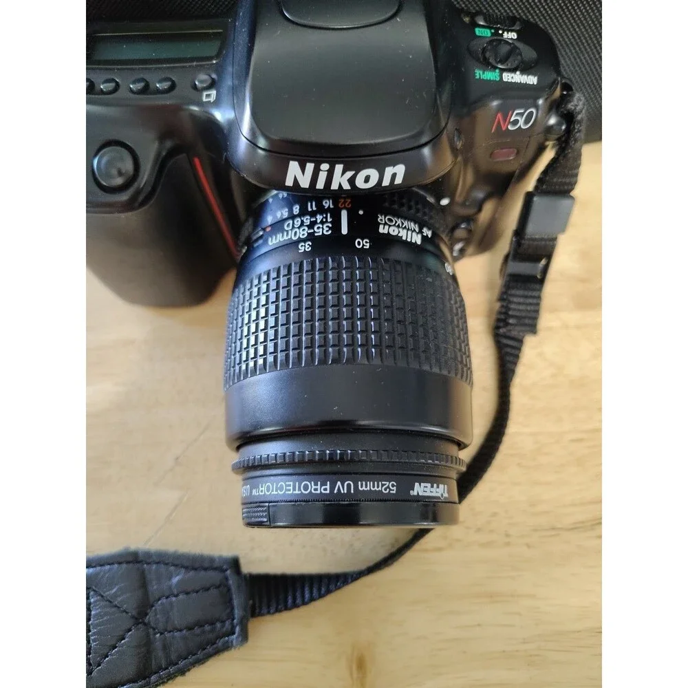 NIKON N50 35mm CAMERA W/ NIKON AF NIKKOR 35-80mm 1:4-5.6 D LENS Nikon Bag/Strap